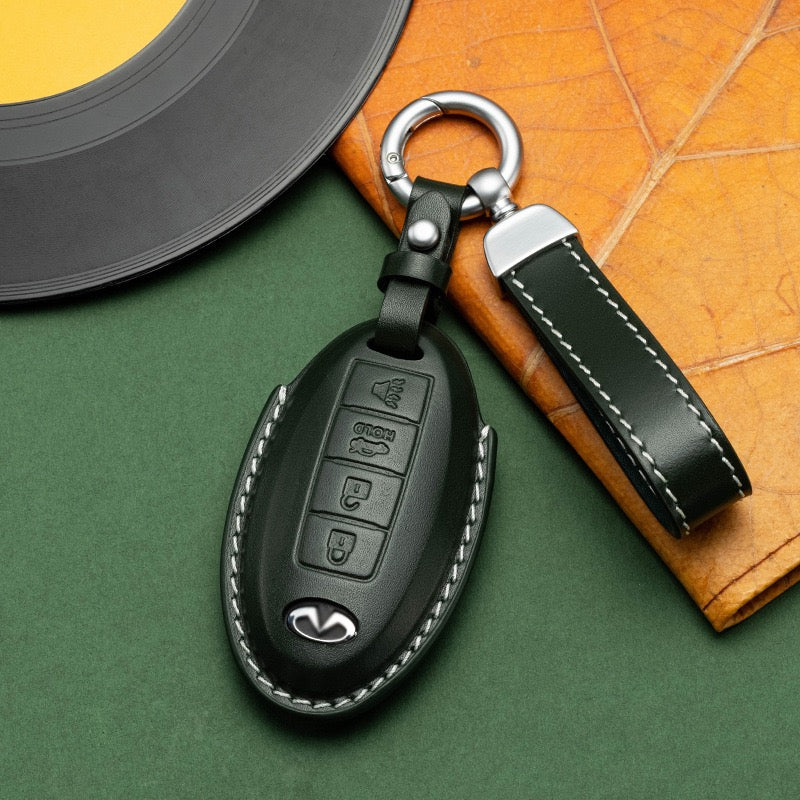 Exclusive Leather Key Fob Cover for Infiniti (Model B)