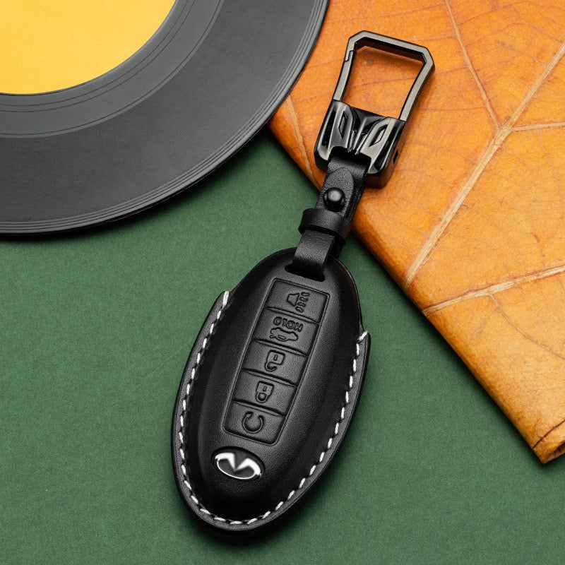 Exclusive Leather Key Fob Cover for Infiniti (Model B)