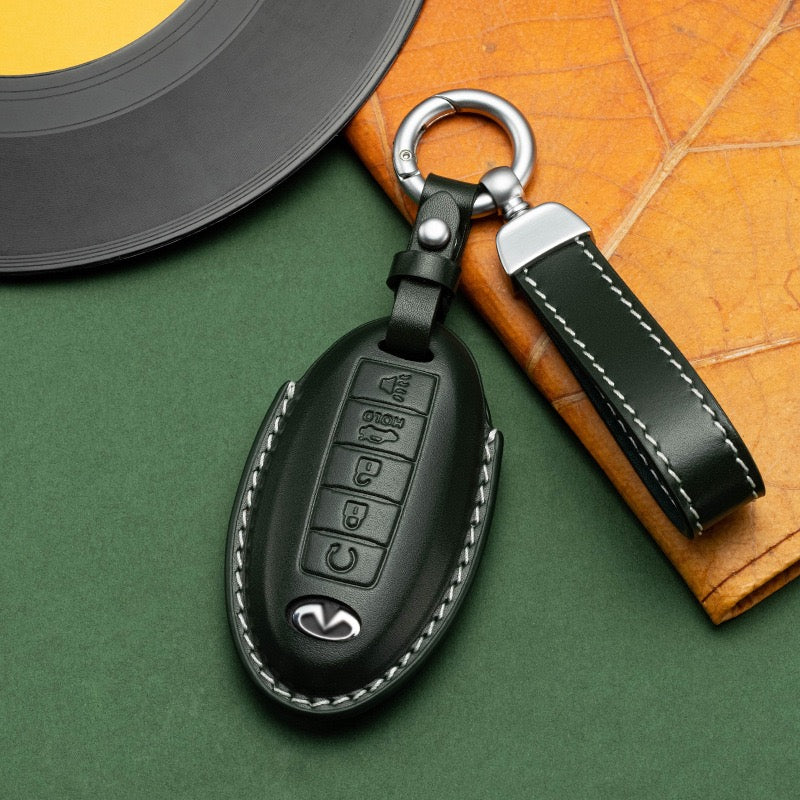 Exclusive Leather Key Fob Cover for Infiniti (Model B)