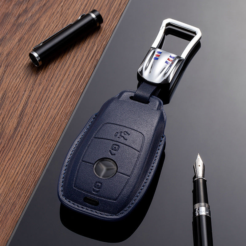 Leather Key Fob Cover for Mercedes Benz (Model B) - T-Carbon Official Store