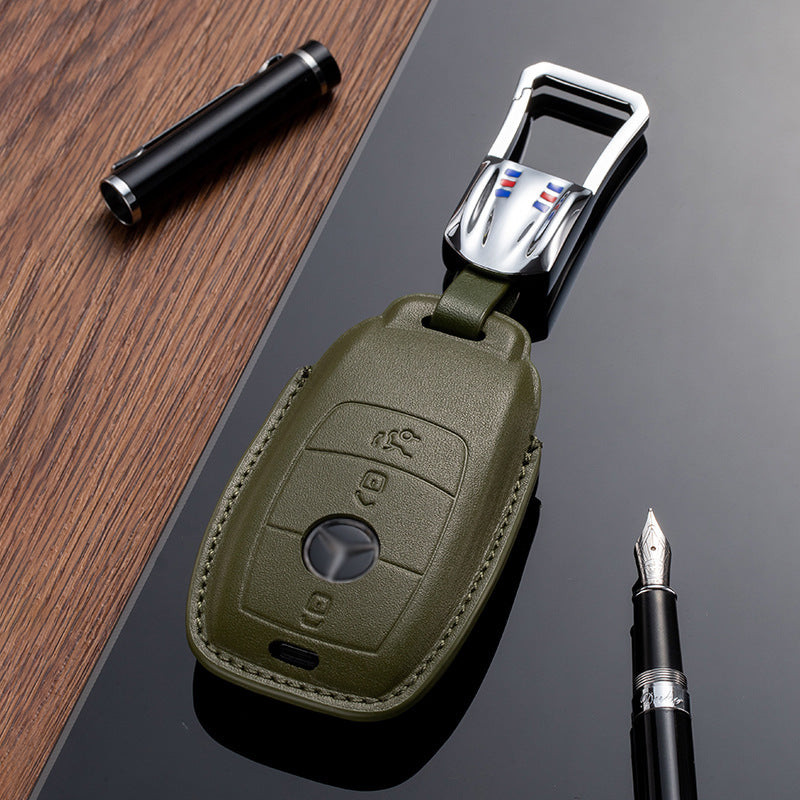Leather Key Fob Cover for Mercedes Benz (Model B) - T-Carbon Official Store