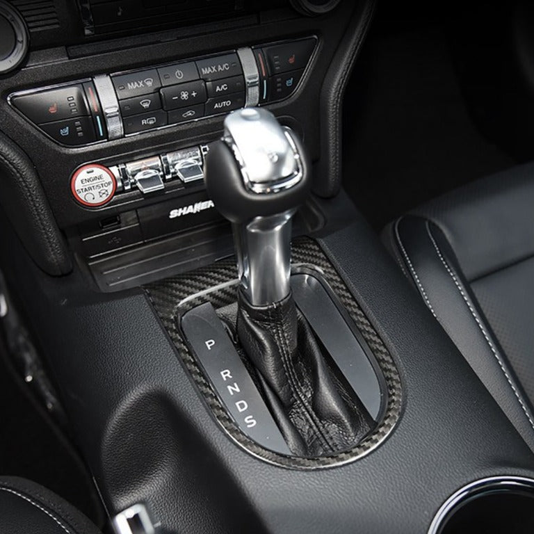 Carbon Fiber Gear Shift Console Cover for Ford Mustang(Model A)