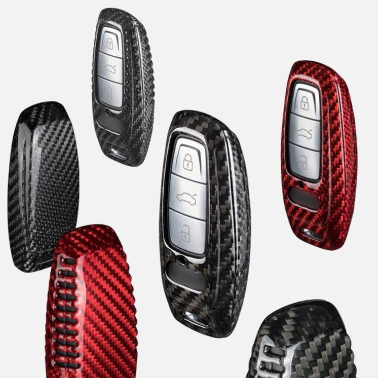 Audi Carbon Fiber Key Fob Case (Model D) - T-Carbon Official