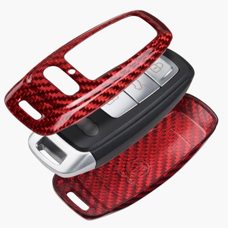 Audi Carbon Fiber Key Fob Case (Model D) - T-Carbon Official