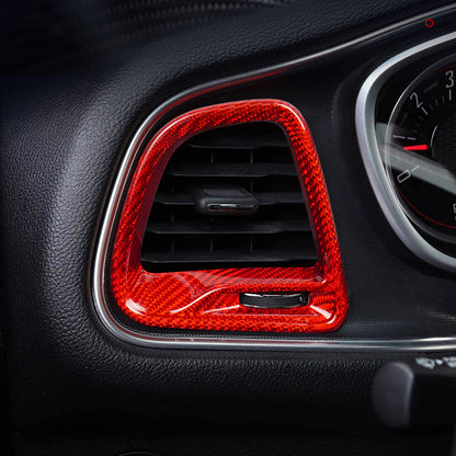 Carbon Fiber Front AC Vents Cover for Dodge (Model A)