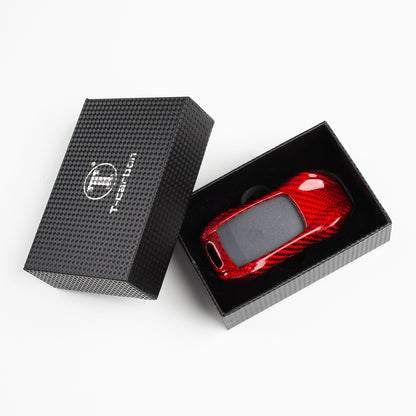 T-Carbon for Mercedes Benz Carbon Fiber Supercar Key Fob Case (Model B)