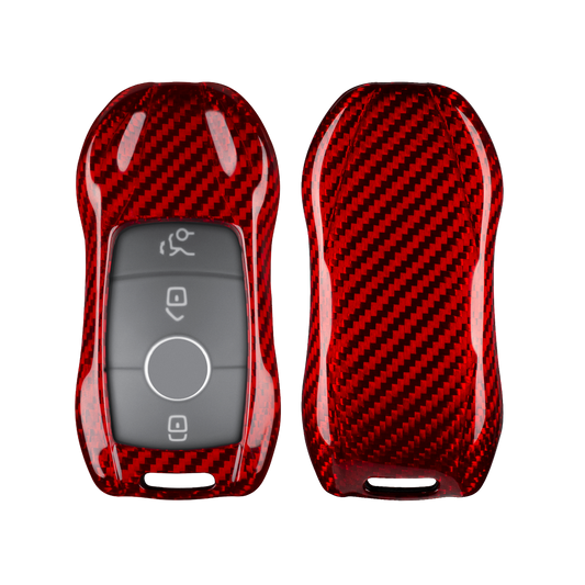 T-Carbon for Mercedes Benz Carbon Fiber Supercar Key Fob Case (Model B)