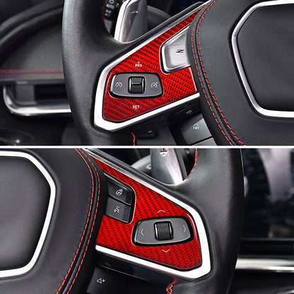 Carbon Fiber Steering Wheel Cover for Chevrolet Corvette (Model B)