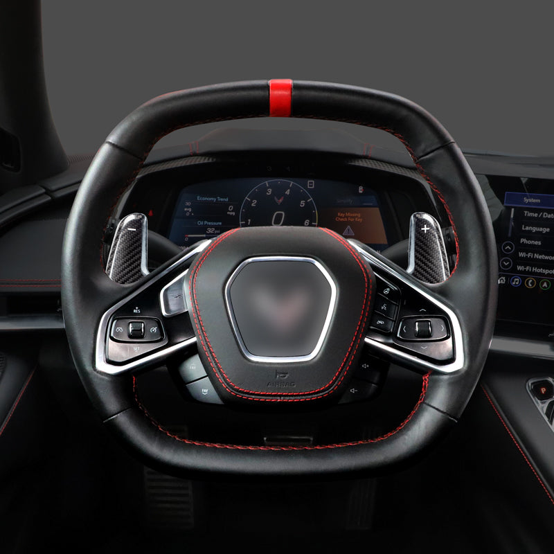 T-Carbon for Chevrolet Corvette Carbon Fiber Paddle Shifters (Model B: Corvette C8)
