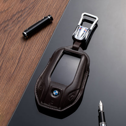 Leather Key Fob Cover for BMW (Model C) - T-Carbon Official Store