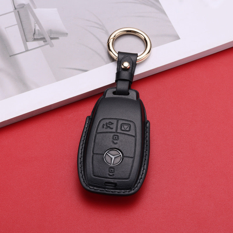 Pastel Leather Key Fob Cover for Mercedes Benz (Model B) - T-Carbon Official Store
