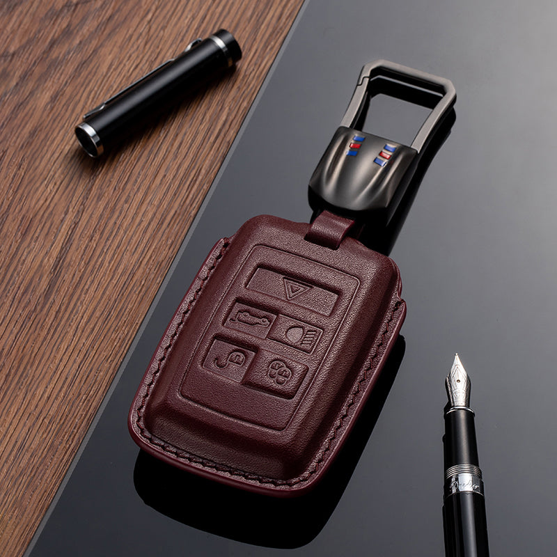 Leather Key Fob Cover for Land Rover Range Rover (Model B) - T-Carbon Official Store