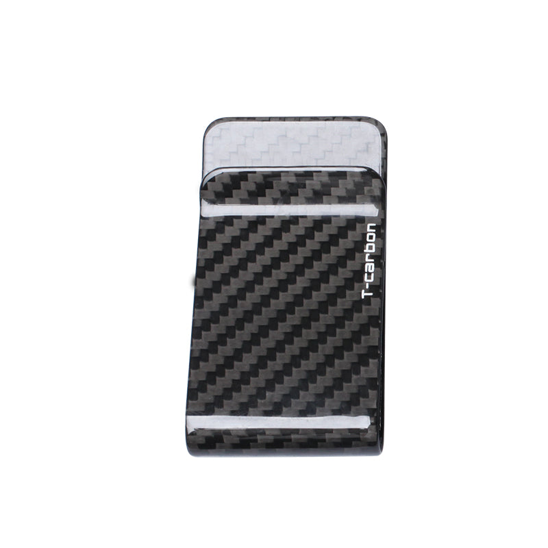CL CARBONLIFE Fermasoldi Portafoglio Minimalista In Vera Fibra Di Carbonio, Nero Opaco, Misura M, Super Sottile (1,2mm) E Leggero (8g), Capienza 50 Banconote O 15 Carte