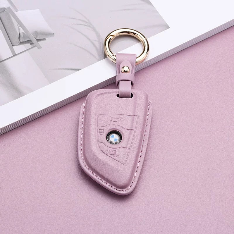 Pastel Leather Key Fob Cover for BMW (Model B) - T-Carbon Official Store