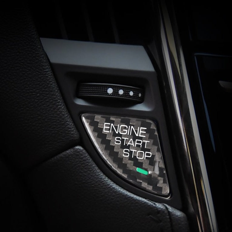 Carbon Fiber Start Stop Button for Cadillac (Model A)