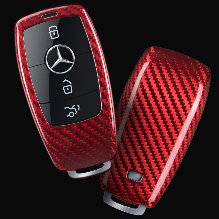 T-carbon Coque De Clé En Fibre De Verre Véritable Compatible Avec Mercedes Benz, Coque De Protection Pour Clé De Benz Classe S Classe G Classe C