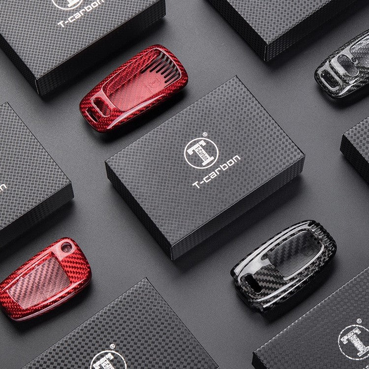 Audi Carbon Fiber Key Fob Case (Model B) - T-Carbon Official