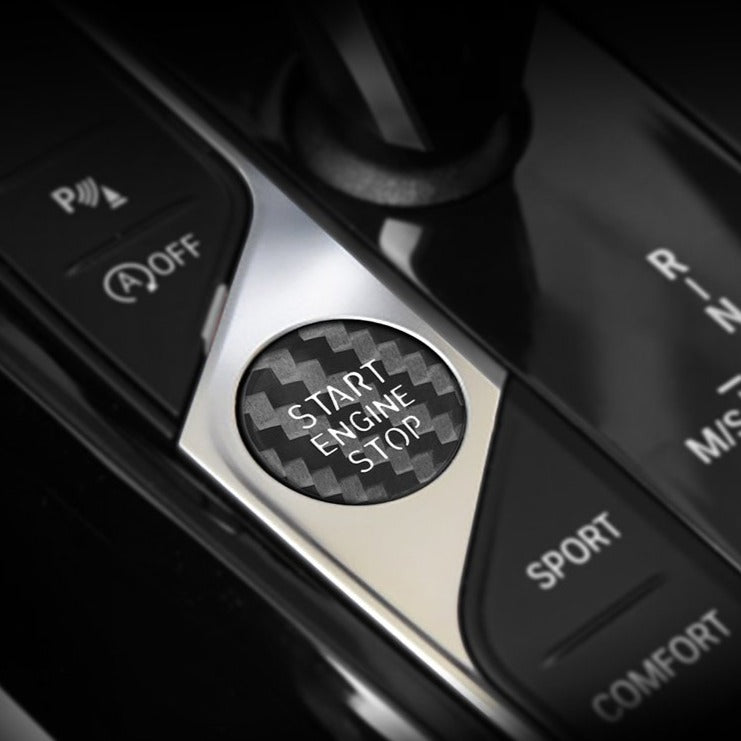 Carbon Fiber Start Stop Button for BMW (Model C)