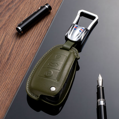 Leather Key Fob Cover for Audi (Model B) - T-Carbon Official Store