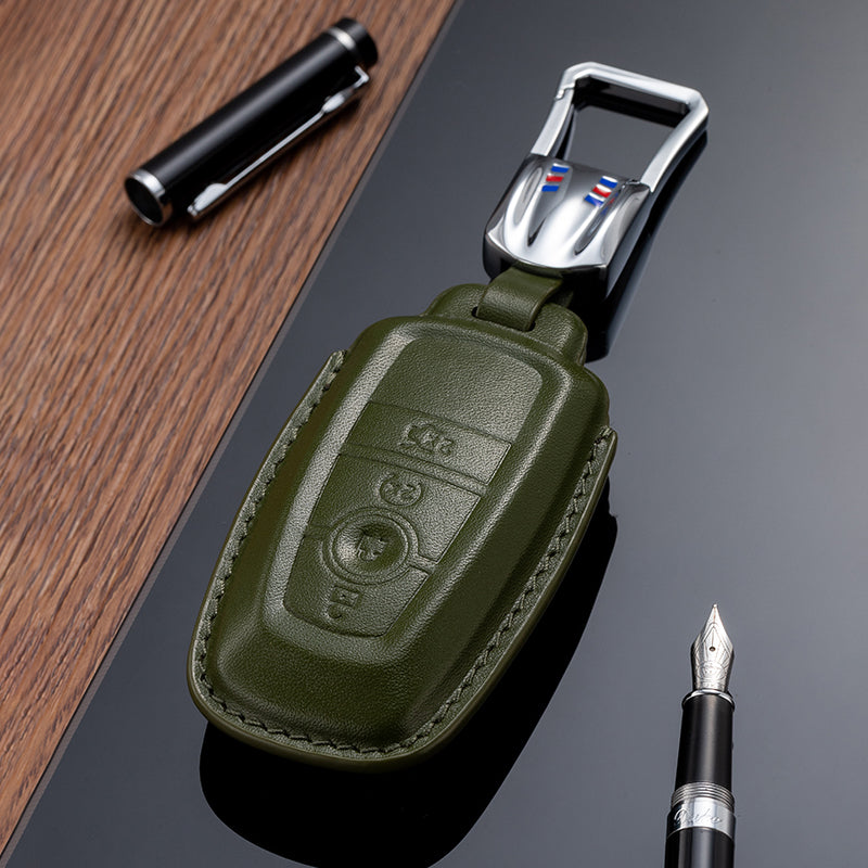 Leather Key Fob Cover for Ford (Model C) - T-Carbon Official Store