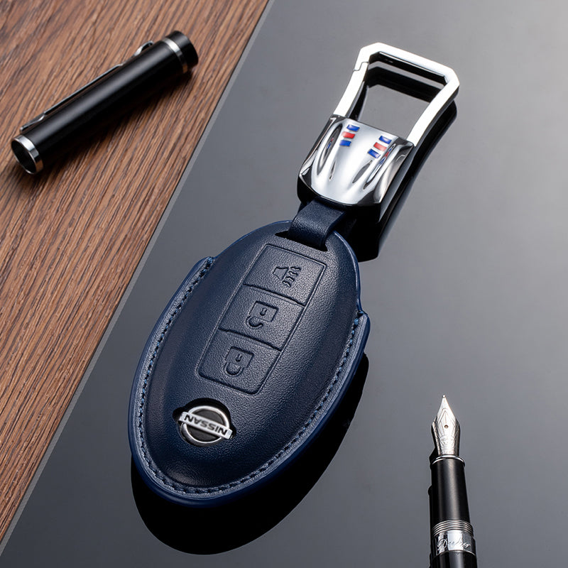 Leather Key Fob Cover for Nissan (Model A) - T-Carbon Official Store