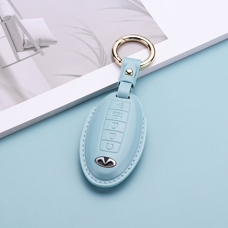 Pastel Leather Key Fob Cover for Infiniti (Model B) - T-Carbon Official Store