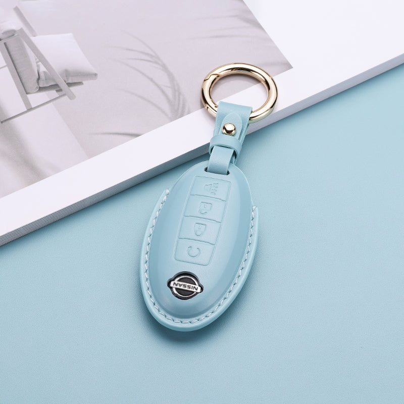 Pastel Leather Key Fob Cover for Nissan (Model A) - T-Carbon Official Store