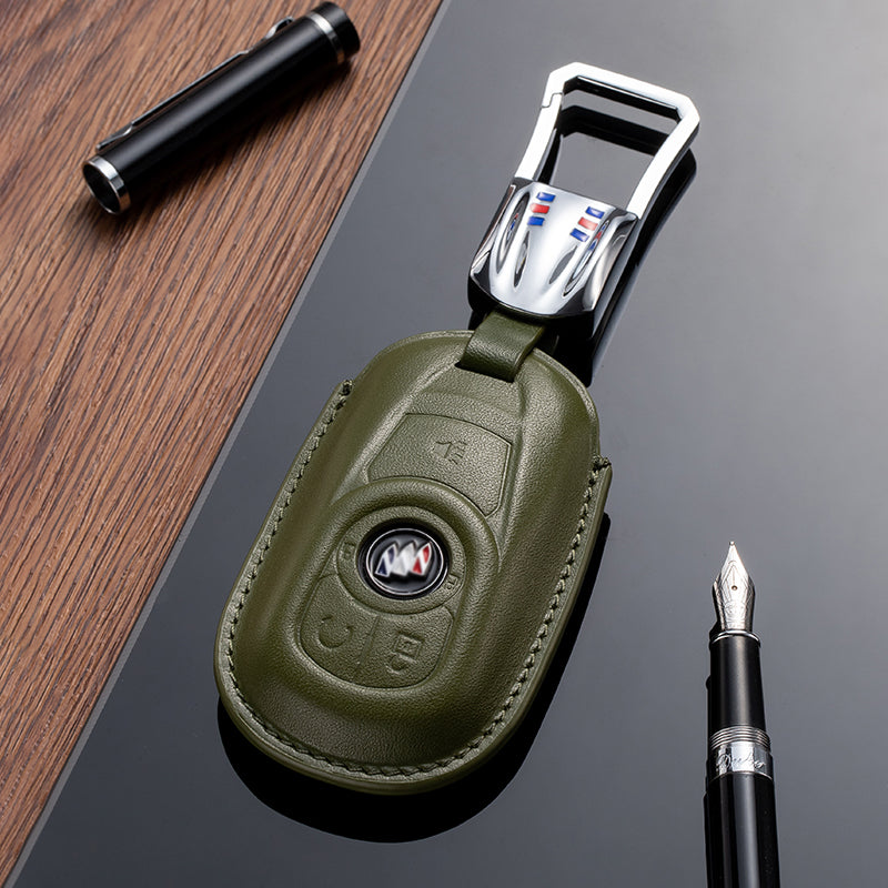 Leather Key Fob Cover for Buick (Model A) - T-Carbon Official Store