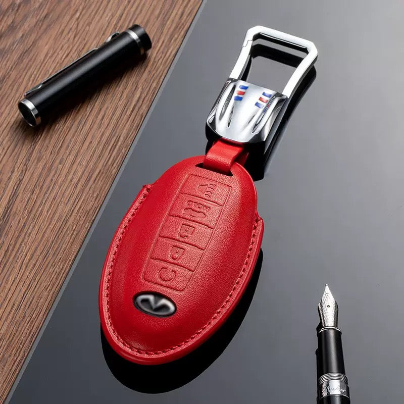 Leather Key Fob Cover for Infiniti (Model B) - T-Carbon Official Store