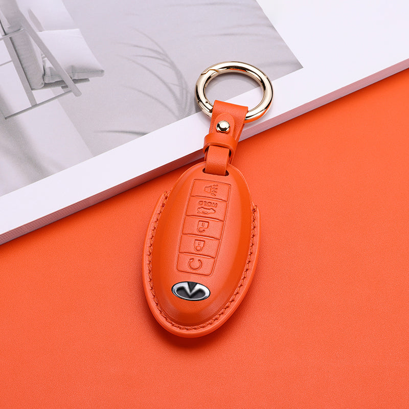Pastel Leather Key Fob Cover for Infiniti (Model B) - T-Carbon Official Store