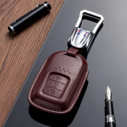 Leather Key Fob Cover for Honda (Model C) - T-Carbon Official Store