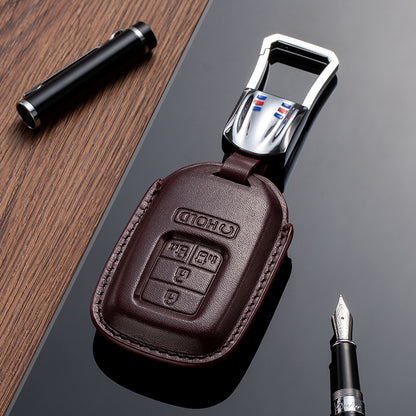 Leather Key Fob Cover for Honda (Model C) - T-Carbon Official Store