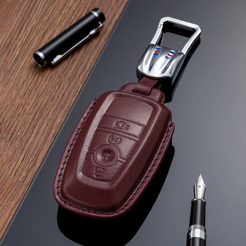 Leather Key Fob Cover for Ford (Model C) - T-Carbon Official Store