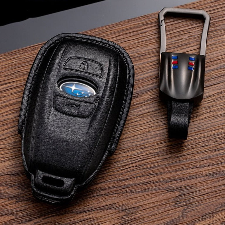 Leather Key Fob Cover for Subaru (Model B)