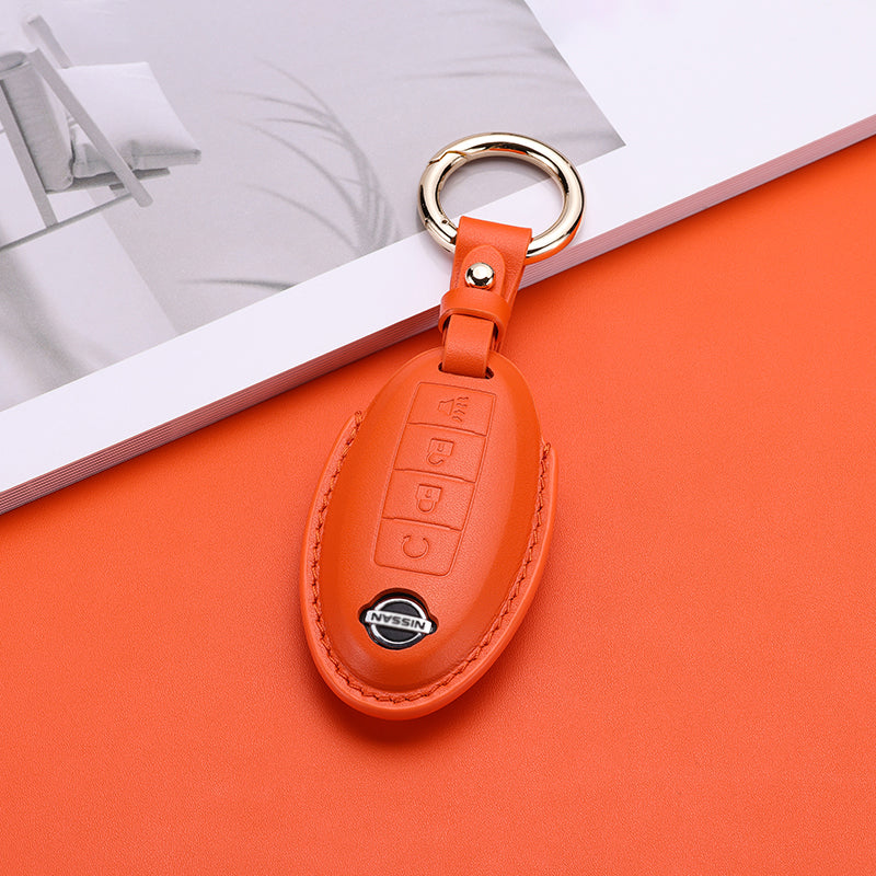 Pastel Leather Key Fob Cover for Nissan (Model A) - T-Carbon Official Store