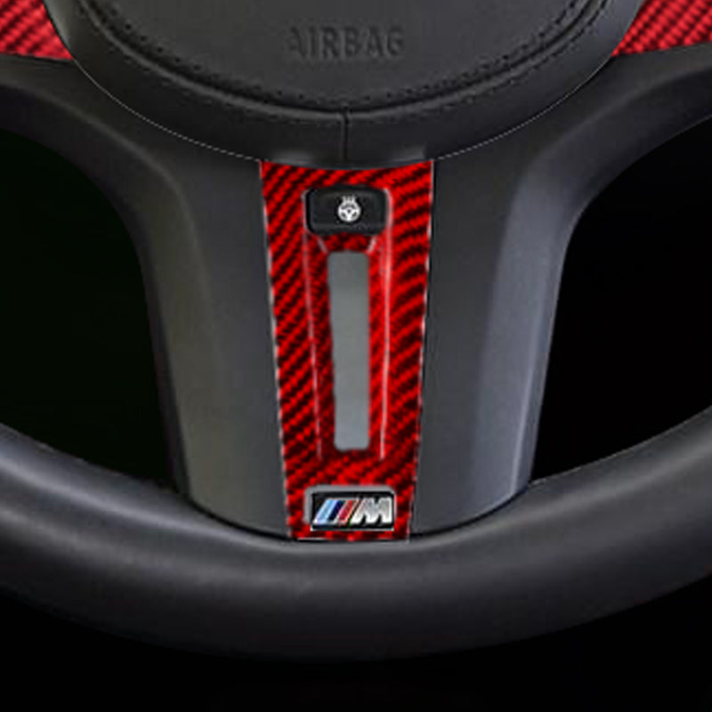 T-Carbon for BMW Carbon Fiber Steering Wheel Cover (Model E: 2022-2023)