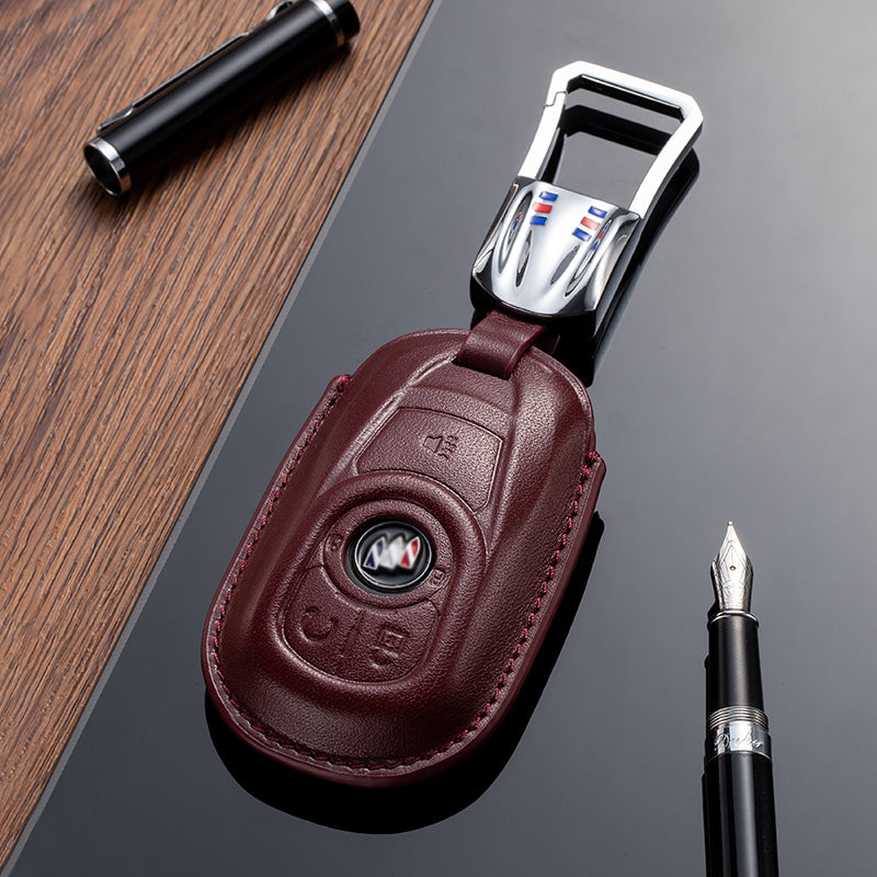 Leather Key Fob Cover for Buick (Model A) - T-Carbon Official Store