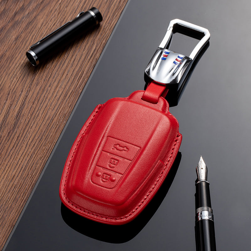 Leather Key Fob Cover for Toyota (Model D) - T-Carbon Official Store
