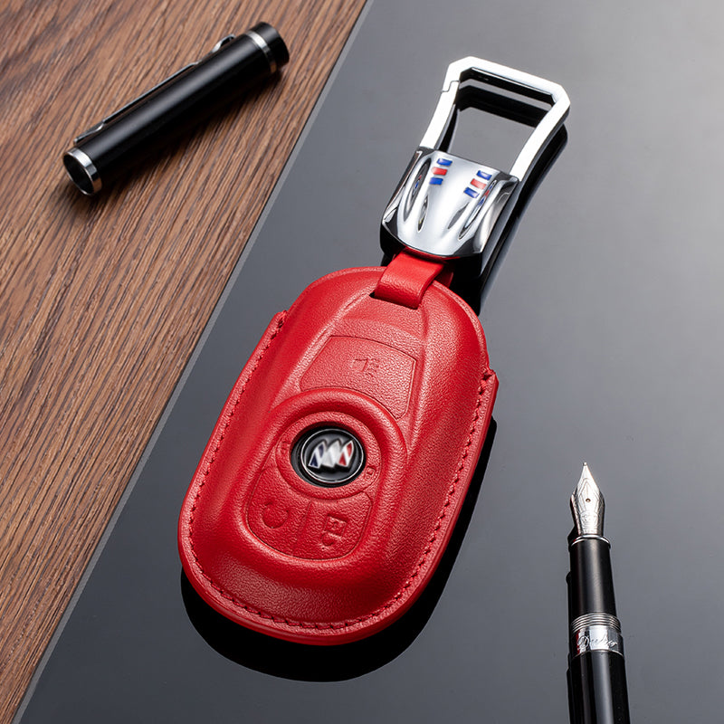 Leather Key Fob Cover for Buick (Model A) - T-Carbon Official Store