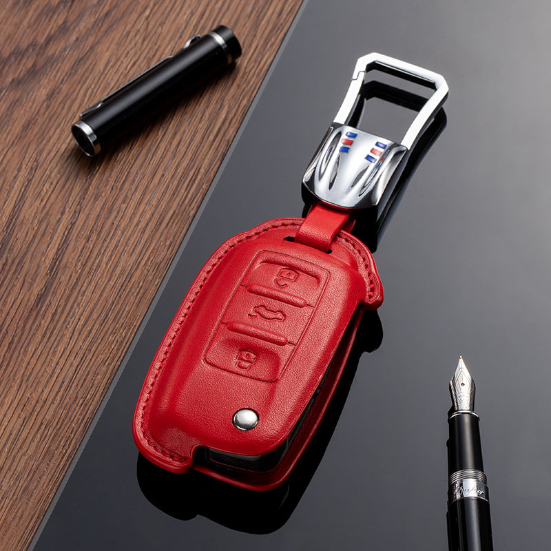 Leather Key Fob Cover for Volkswagen (Model A/B) - T-Carbon Official Store