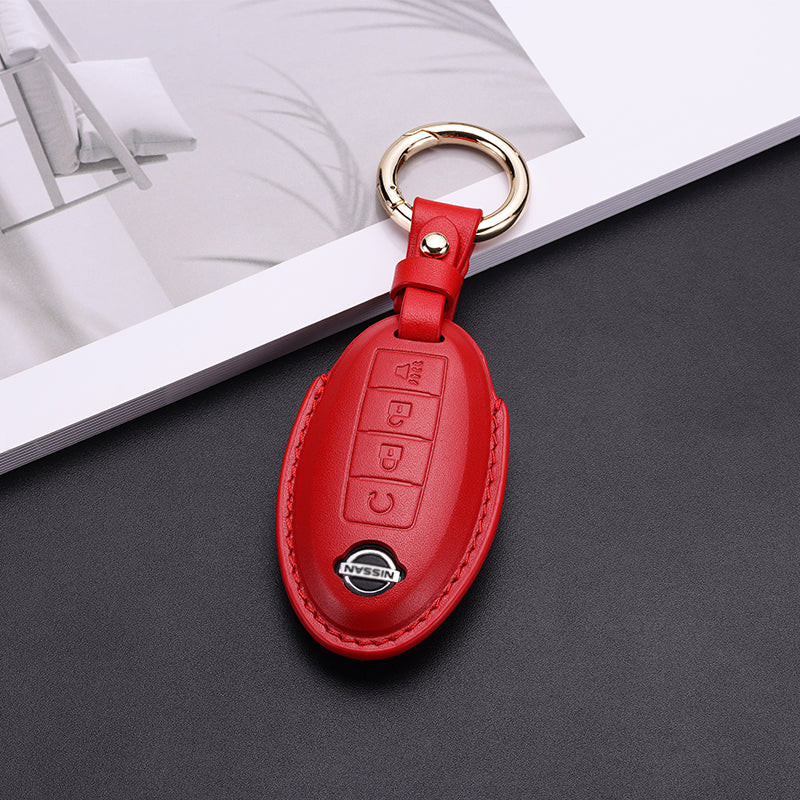 Pastel Leather Key Fob Cover for Nissan (Model A) - T-Carbon Official Store