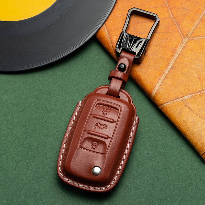 Exclusive Leather Key Fob Cover for Volkswagen (Model B)