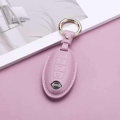 Pastel Leather Key Fob Cover for Nissan (Model A) - T-Carbon Official Store
