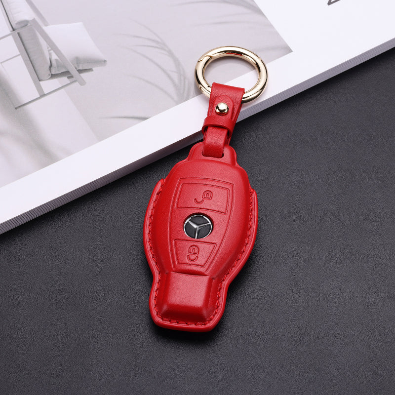 Pastel Leather Key Fob Cover for Mercedes Benz (Model A) - T-Carbon Official Store