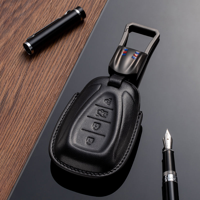 Leather Key Fob Cover for Chevrolet (Model B)