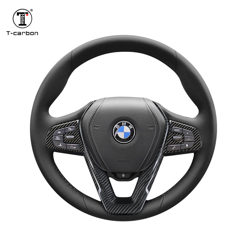 BMW Carbon Fiber Steering Wheel Cover (Model C: 2018-2021)