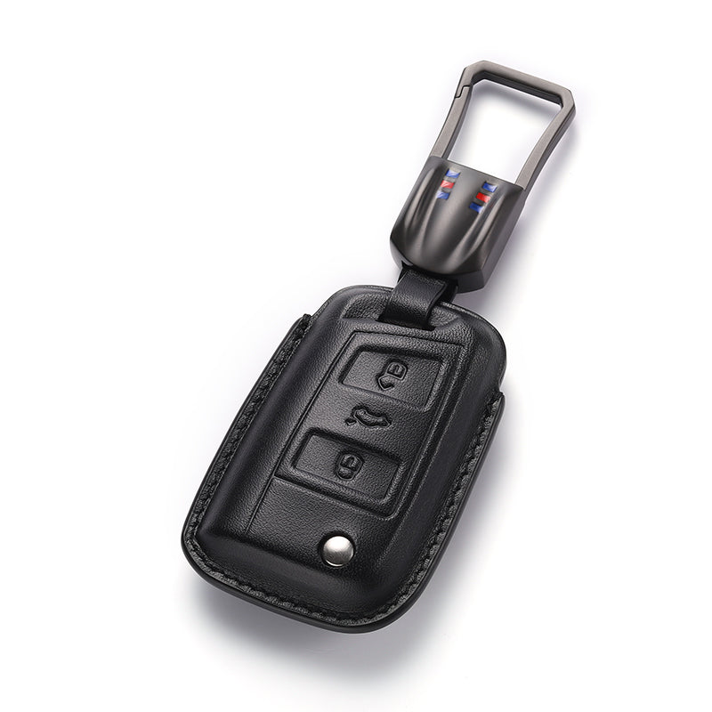 Leather Key Fob Cover for Volkswagen (Model C) - T-Carbon Official Store