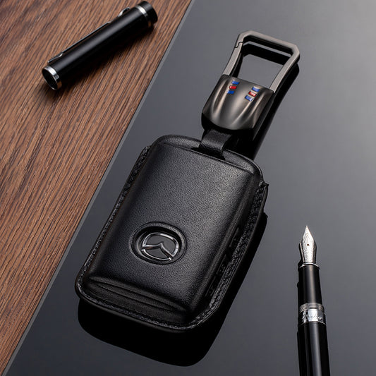 Leather Key Fob Cover for Mazda (Model B) - T-Carbon Official Store