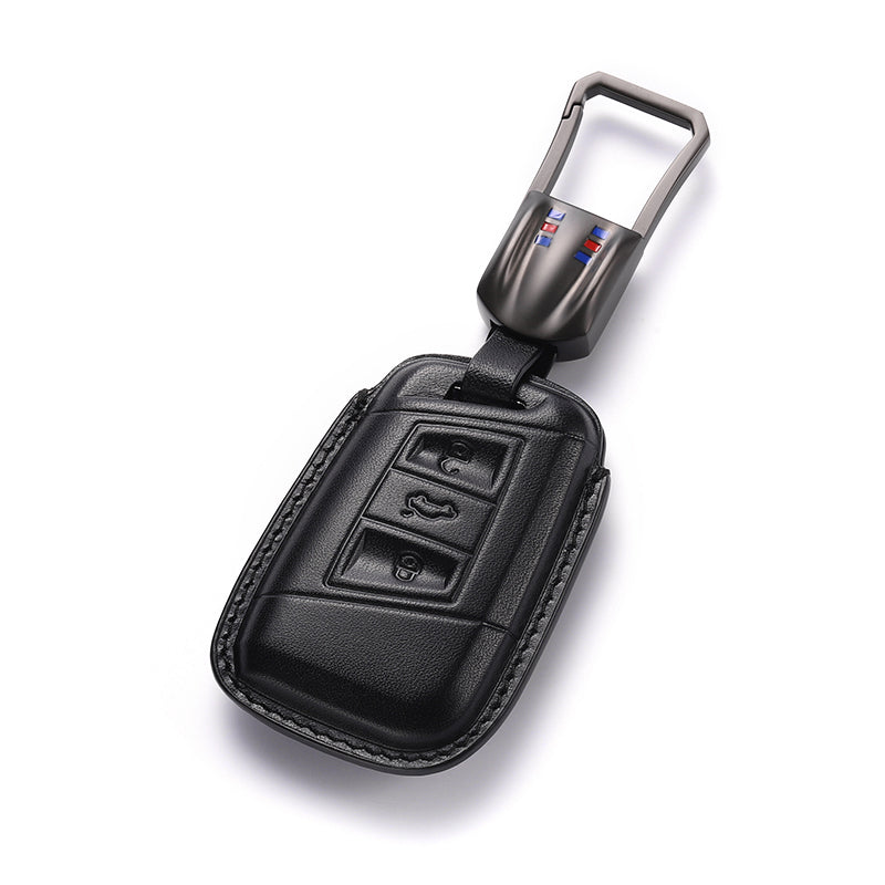 Leather Key Fob Cover for Volkswagen (Model E) - T-Carbon Official Store