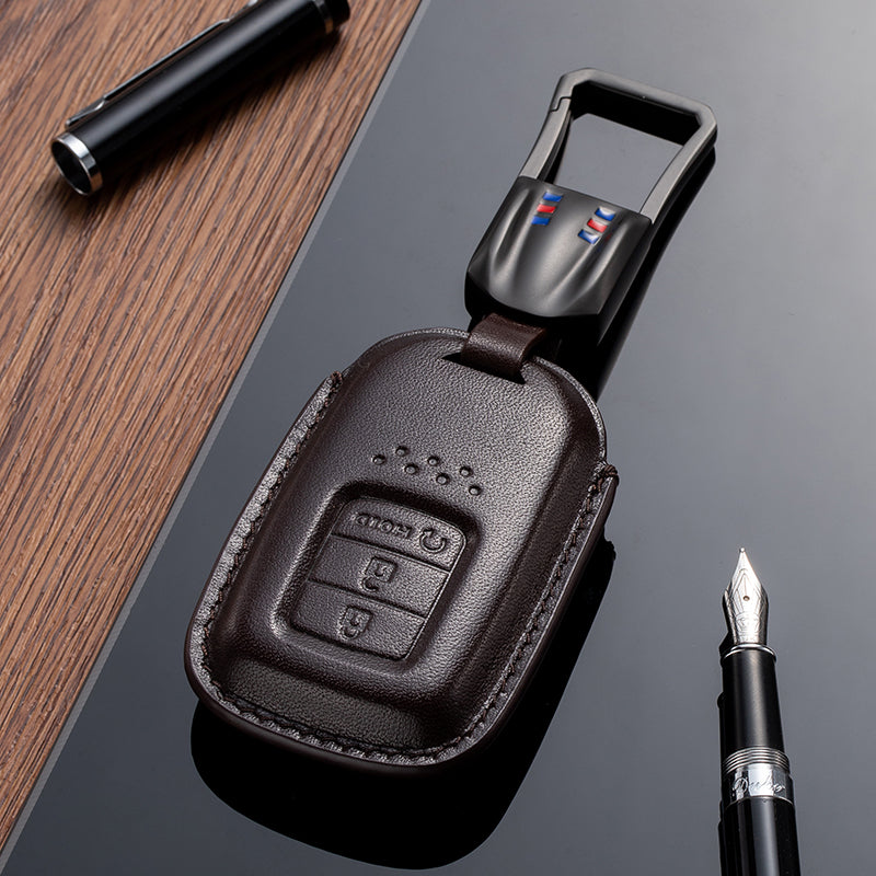 Leather Key Fob Cover for Honda (Model C) - T-Carbon Official Store